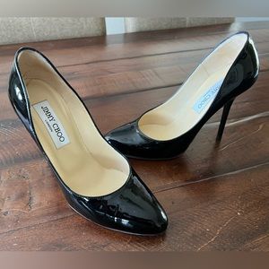 Jimmy Choo Black Patent Leather Heels / Pumps - Size 36